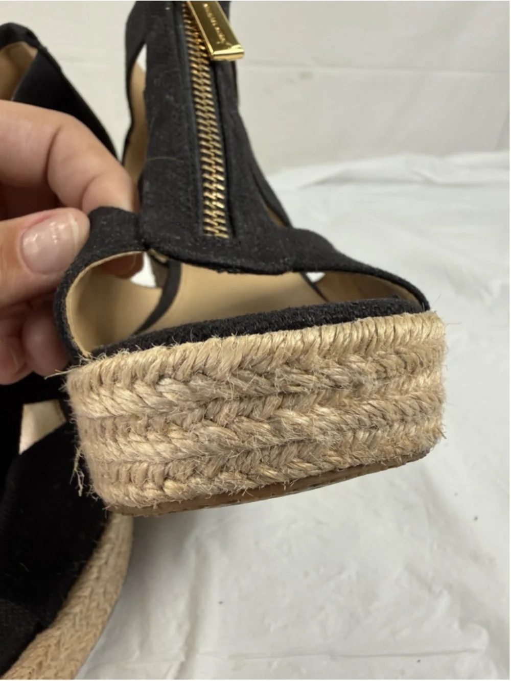 Michael Kors Damita Black Wedge - size 6M
